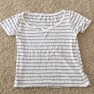 Extra small white stripe tee